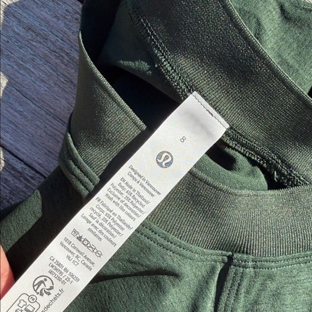 Lululemon Tennis Club Layered Long Sleeve Legacy Green White Size 8 NWT UPF 40+ - Picture 4 of 5